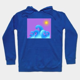 waves and sun Hoodie